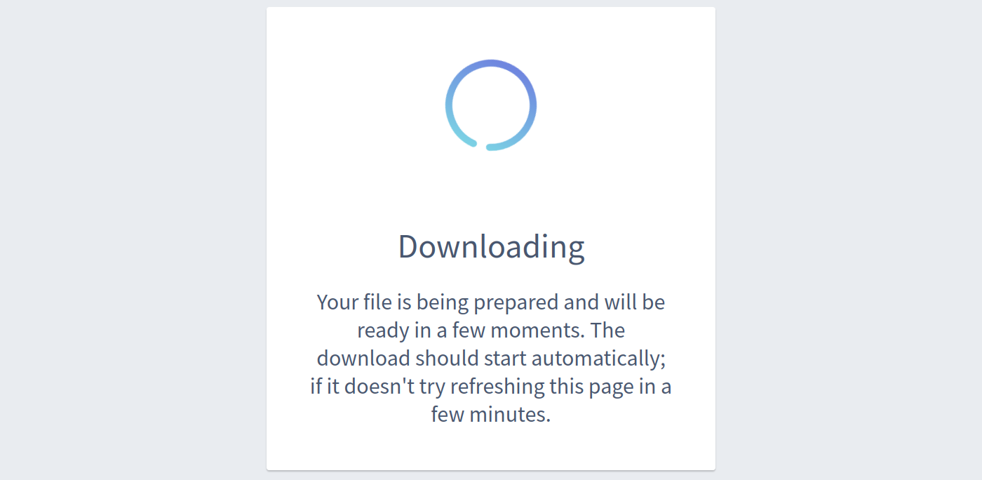 Waiting for download to become available